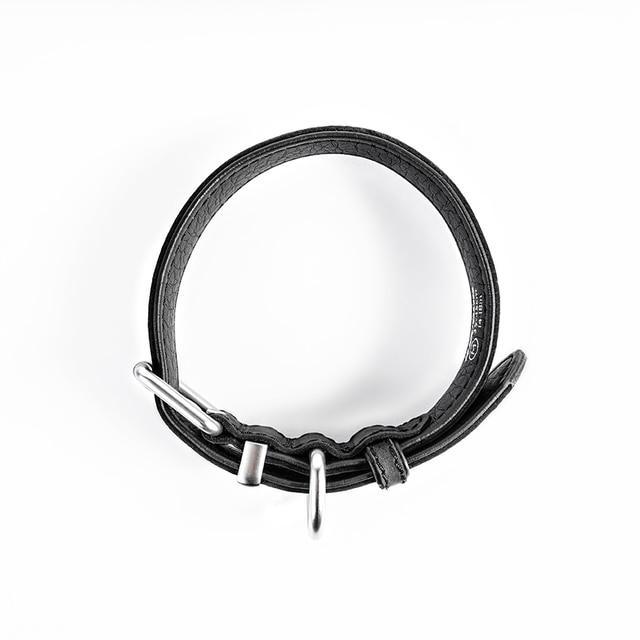 EzyDog Oxford Leather Dog Collar Black Medium