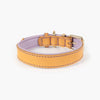 EzyDog Oxford Leather Dog Collar Blonde and Lilac Extra Small