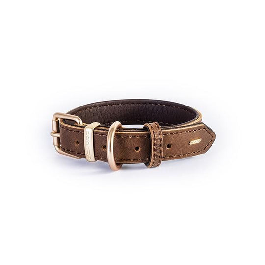 EzyDog Oxford Leather Dog Collar Brown Large