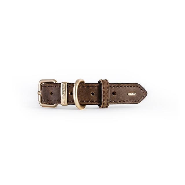 EzyDog Oxford Leather Dog Collar Brown Small