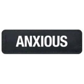EzyDog Side Patch Label Anxious for Saddle Bags, Convert and Express Harness Small *!*!*-Habitat Pet Supplies
