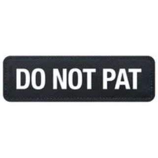 EzyDog Side Patch Label Do Not Pat for Saddle Bags, Convert and Express Harness Small *!*!*-Habitat Pet Supplies