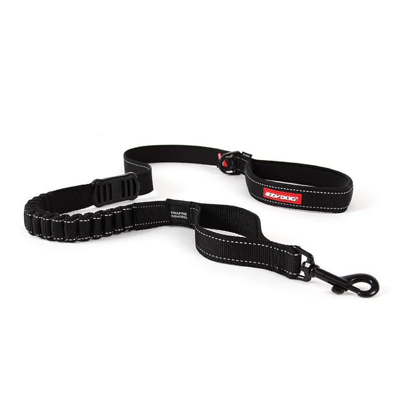 EzyDog Zero Shock Dog Lead Black Large 48inch-Habitat Pet Supplies