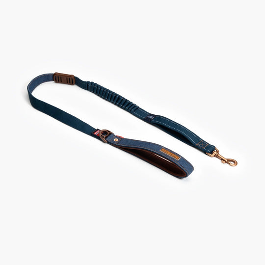 EzyDog Zero Shock Dog Lead Blue Denim Large 48inch