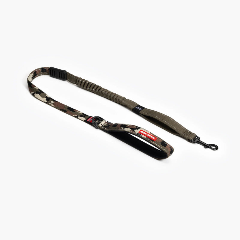 EzyDog Zero Shock Dog Lead Green Camo Large 48inch-Habitat Pet Supplies