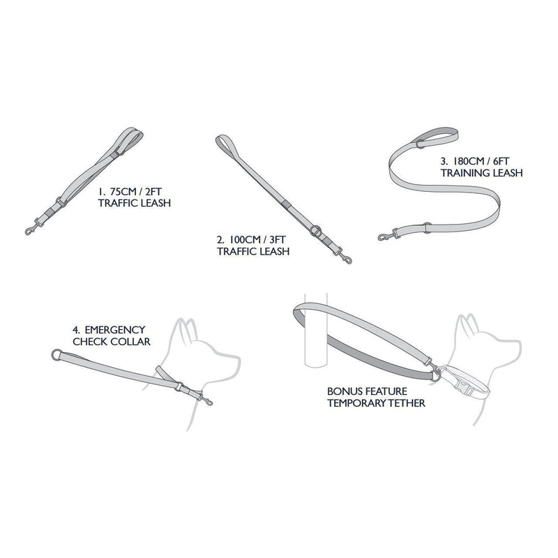 Ezydog Vario Dog Leash 4 Denim