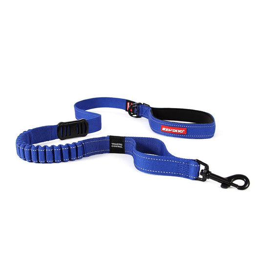 Ezydog Zero Shock Dog Leash 48 Blue