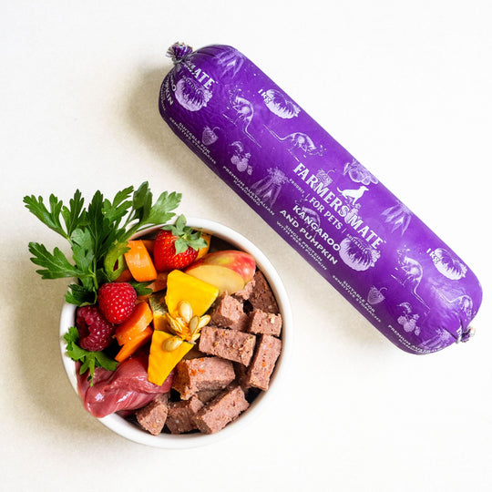 Farmers Mate Kangaroo Cooked Dog Food Roll 1.5kg