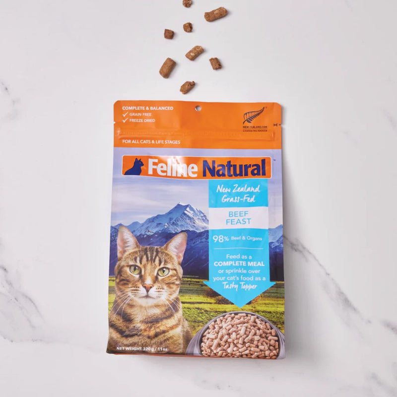 Feline Natural Beef Feast Freeze Dried Cat Food 320g (+_+)