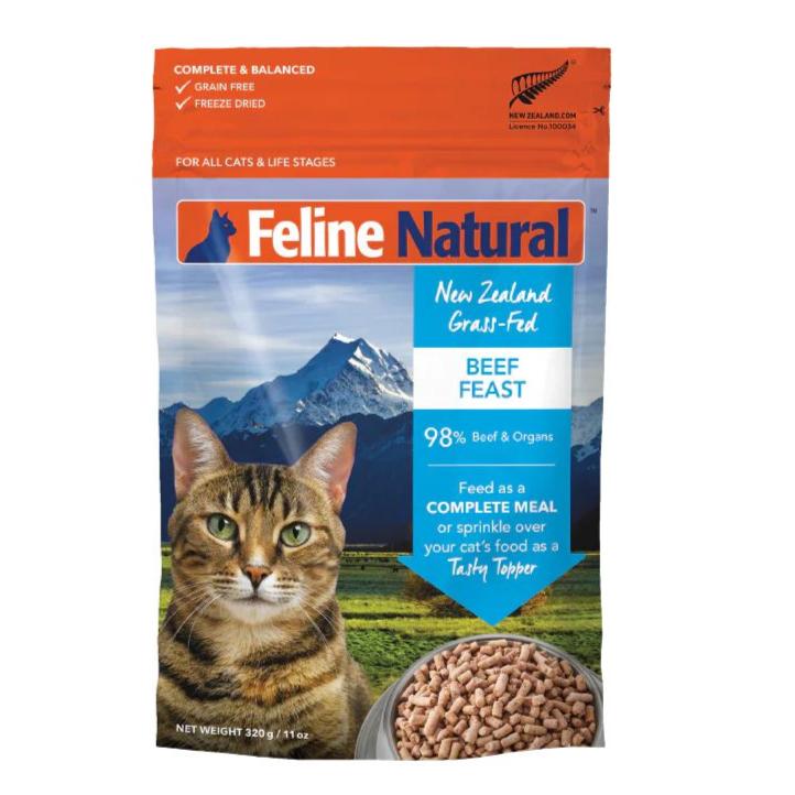 Feline Natural Beef Feast Freeze Dried Cat Food 320g (+_+)-Habitat Pet Supplies