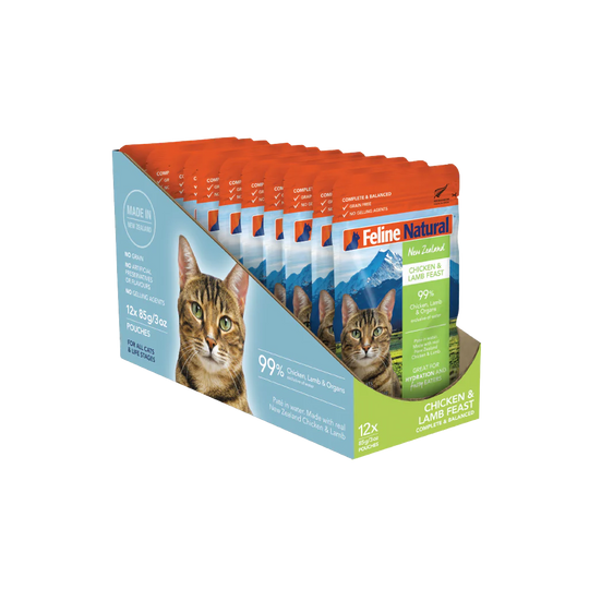 Feline Natural Chicken and Lamb Feast Wet Cat Food 85g X12