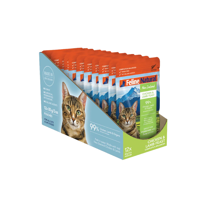 Feline Natural Chicken and Lamb Feast Wet Cat Food 85g X12 (+_+)-Habitat Pet Supplies