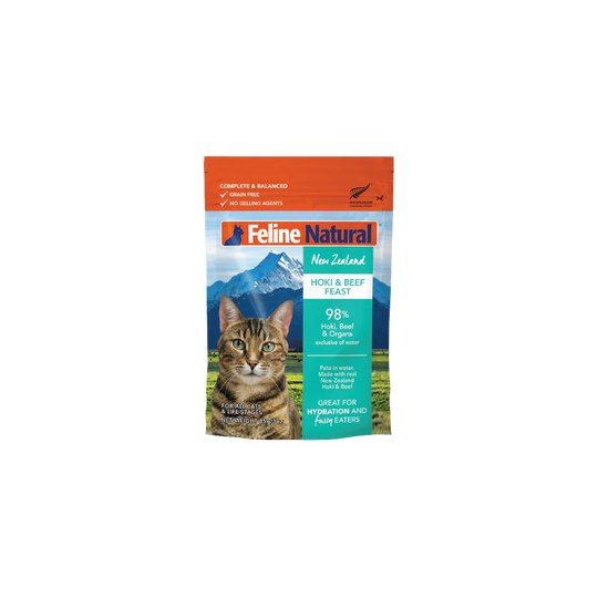 Feline Natural Hoki and Beef Feast Wet Cat Food 85g