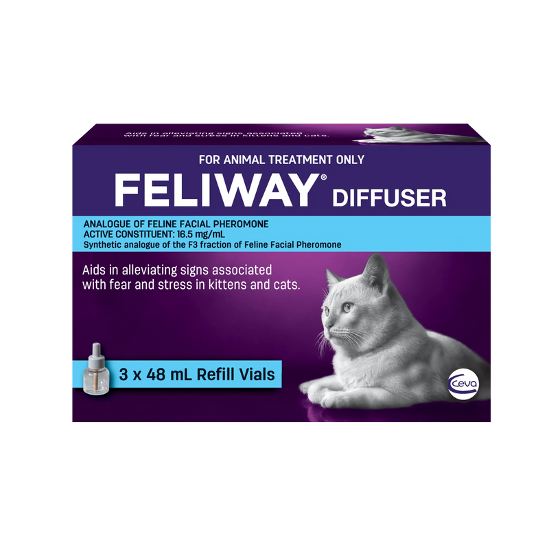 Feliway Pheromone Diffuser Refill for Cats 48ml 3 Pack-Habitat Pet Supplies