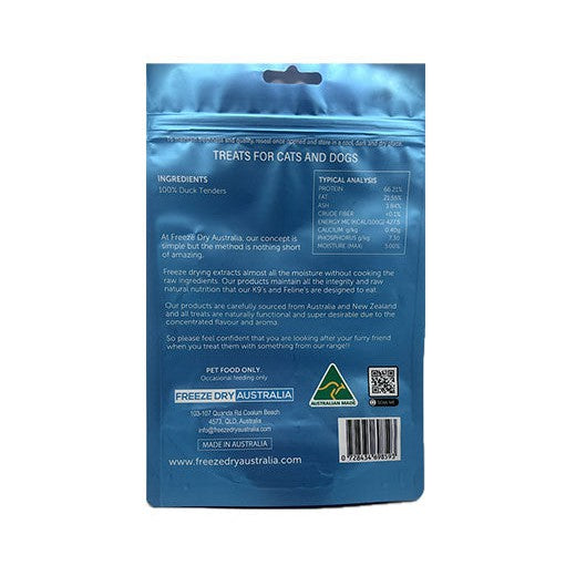 Freeze Dry Australia Duck Tenders Treats for Cats and Dogs 80g