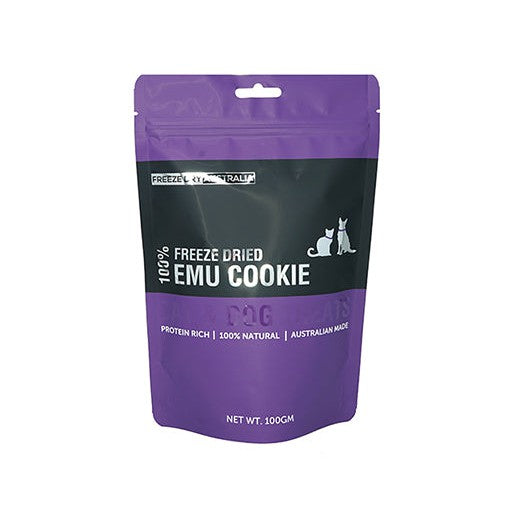Freeze Dry Australia Emu Cookie Natural Treats for Cats and Dogs 100g-Habitat Pet Supplies