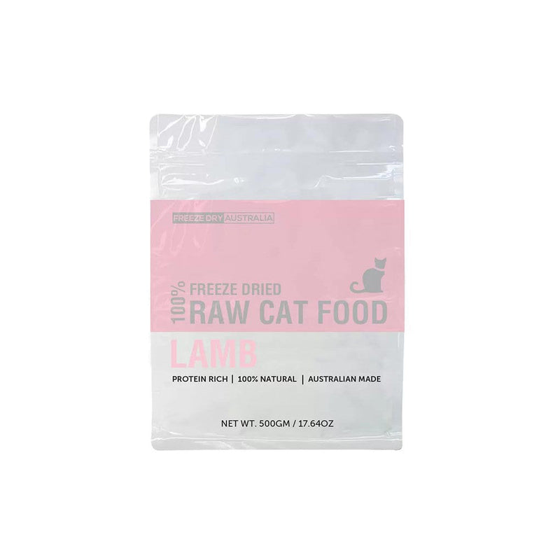 Freeze Dry Australia Freeze Dried Natural Raw Cat Food Lamb 500g