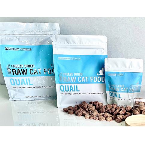 Freeze Dry Australia Freeze Dried Natural Raw Cat Food Quail 250g-Habitat Pet Supplies
