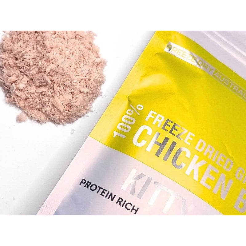 Freeze Dry Australia Kitty Crack Ground Freeze Dried Natural Raw Chicken Breast 100g