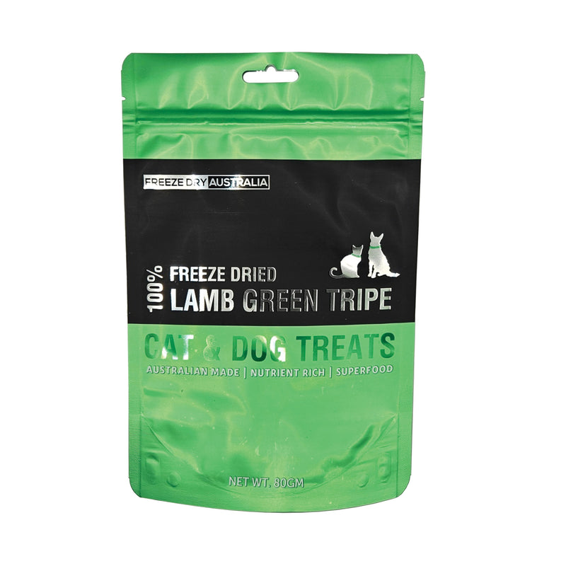 Freeze Dry Australia Lamb Green Tripe Natural Treats from Cats and Dogs 80g-Habitat Pet Supplies