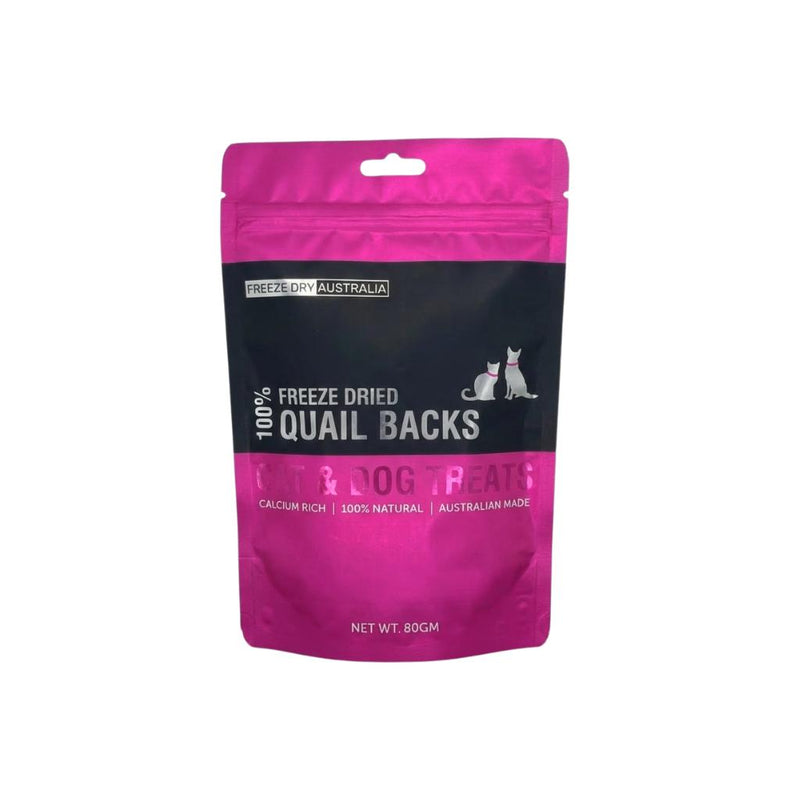 Freeze Dry Australia Quail Backs Treats for Cats and Dogs 80g-Habitat Pet Supplies