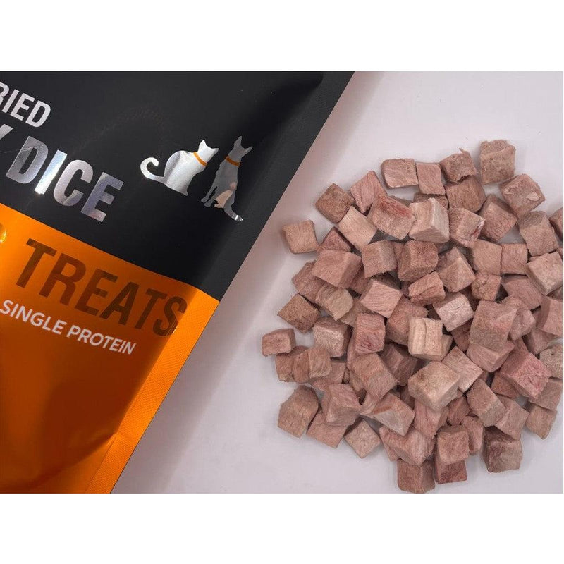 Freeze Dry Australia Turkey Dice Natural Treats for Cats and Dogs 100g