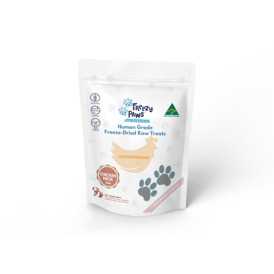 Freezy Paws Freeze Dried Chicken Necks Dog and Cat Treats 100g