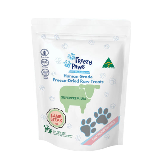 Freezy Paws Freeze Dried Lamb Steak Dog and Cat Treats 70g