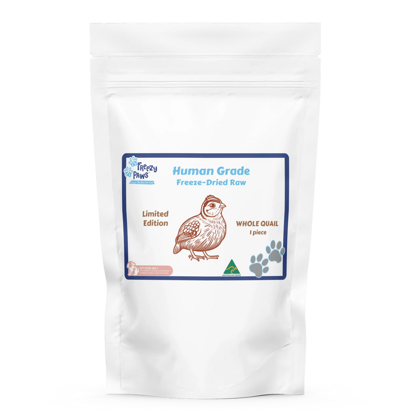 Freezy Paws Freeze Dried Whole Quail Dog Treats 1 Pack (+_+)-Habitat Pet Supplies