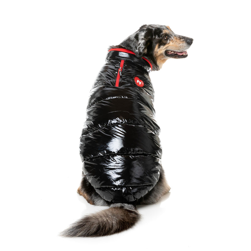 FuzzYard Dog Apparel Amor Puffer Jacket Black and Red Size 1