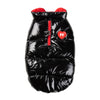 FuzzYard Dog Apparel Amor Puffer Jacket Black and Red Size 1-Habitat Pet Supplies
