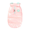 FuzzYard Dog Apparel Amor Puffer Jacket Bubblegum Pink and Mint Size 1-Habitat Pet Supplies