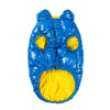 FuzzYard Dog Apparel Amor Puffer Jacket Cobalt Blue and Yellow Size 2
