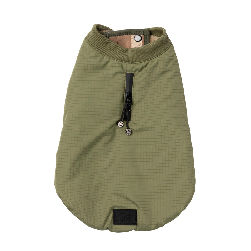 FuzzYard Dog Apparel Bomber Jacket Khaki Green Size 7
