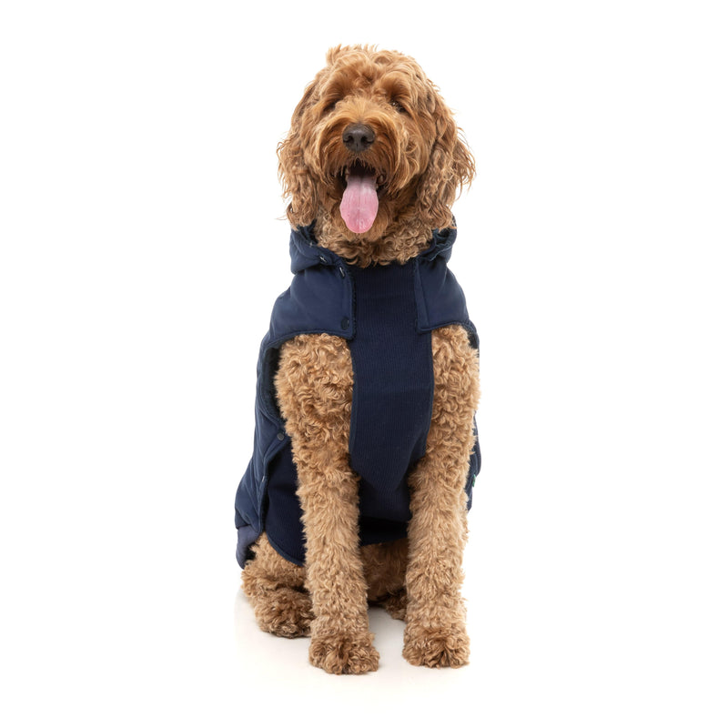 FuzzYard Dog Apparel Essential Padded Hooded Jacket Navy Size 7 ^+^