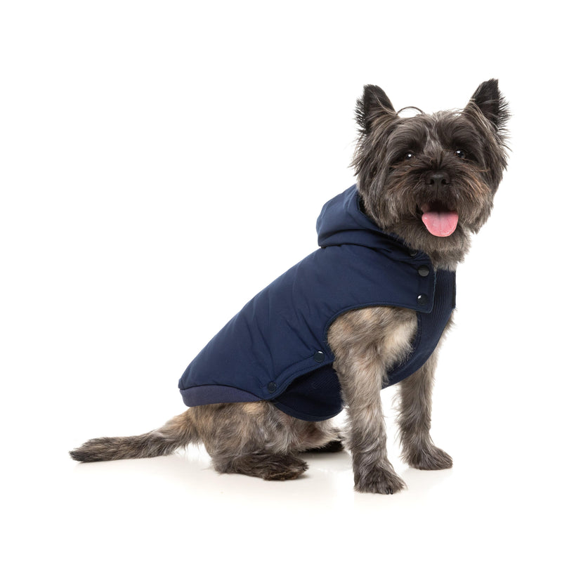 FuzzYard Dog Apparel Essential Padded Hooded Jacket Navy Size 7 ^+^