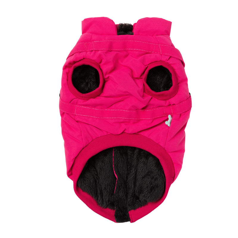 FuzzYard Dog Apparel Flash Jacket with Inbuilt Harness Magenta Size 4