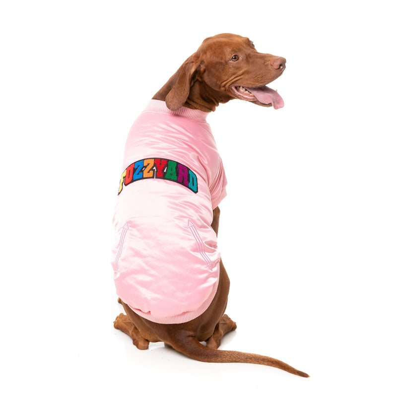 FuzzYard Dog Apparel Frat Jacket Pink Size 7