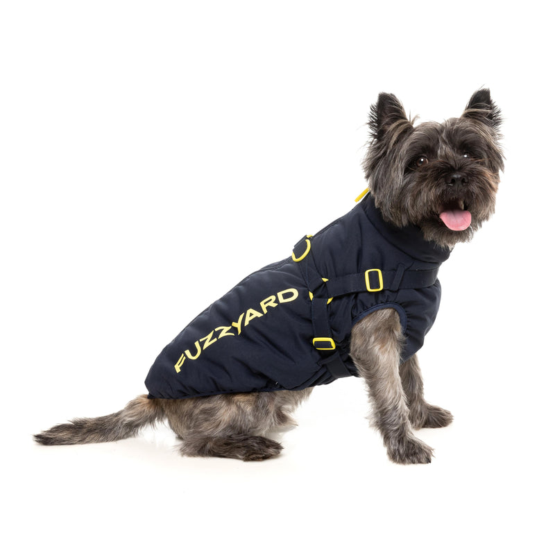 FuzzYard Dog Apparel Harness Jacket Horizon Navy Size 5 ^+^-Habitat Pet Supplies