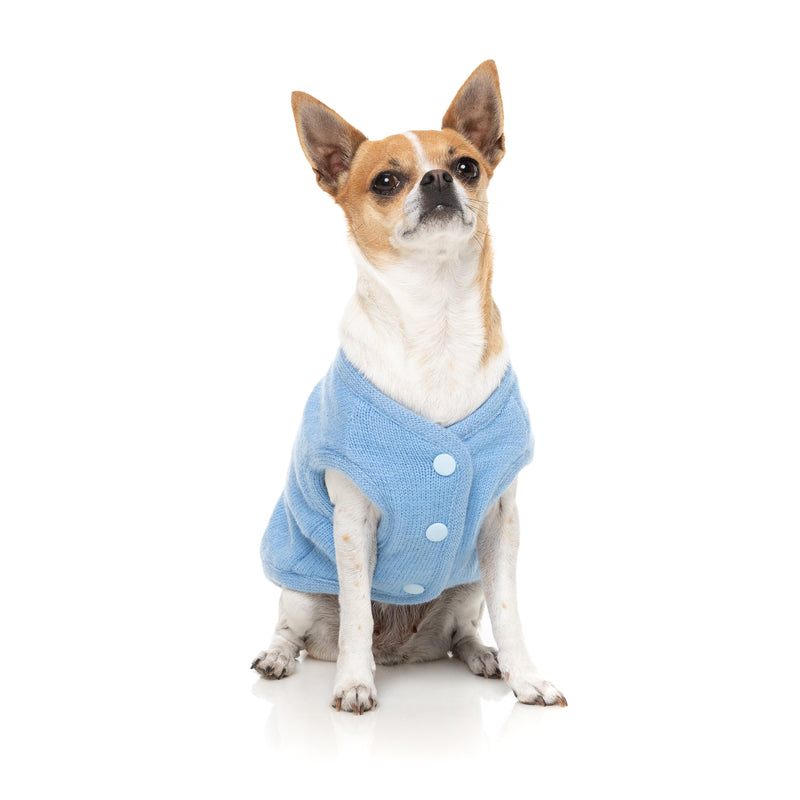 FuzzYard Dog Apparel Jacket Fleur Blue Size 3 ^+^-Habitat Pet Supplies
