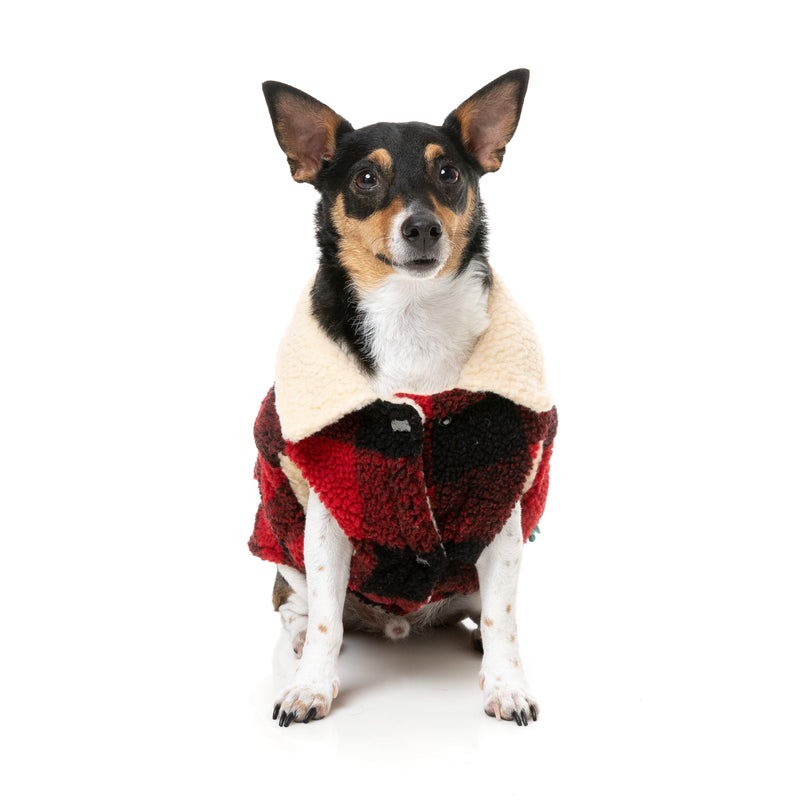 FuzzYard Dog Apparel Jacket Lumberjack Red Size 3