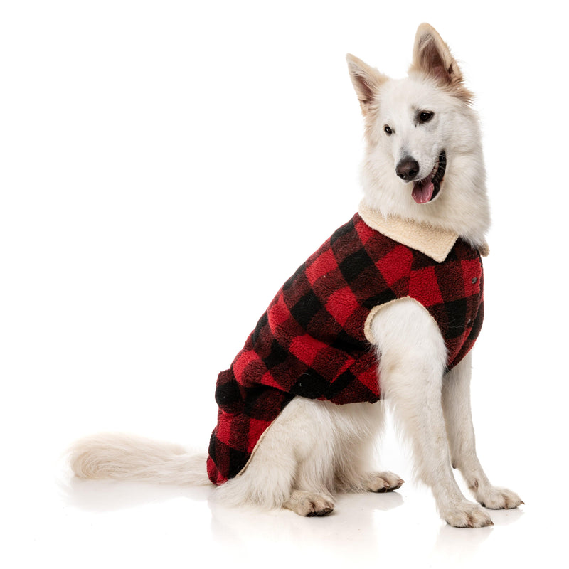 FuzzYard Dog Apparel Jacket Lumberjack Red Size 3 ^+^