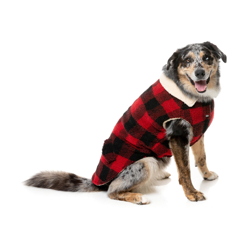 FuzzYard Dog Apparel Jacket Lumberjack Red Size 4 ^+^