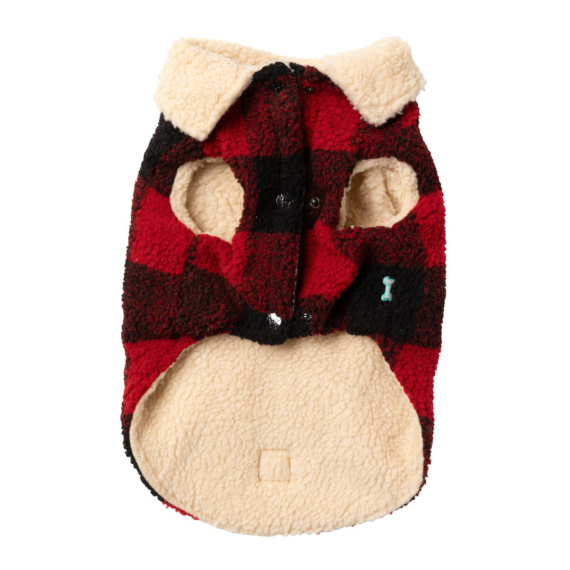 FuzzYard Dog Apparel Jacket Lumberjack Red Size 5 ^+^