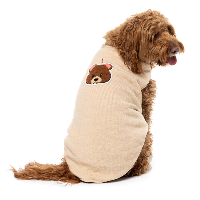 FuzzYard Dog Apparel Knit Pullover Beige Size 3