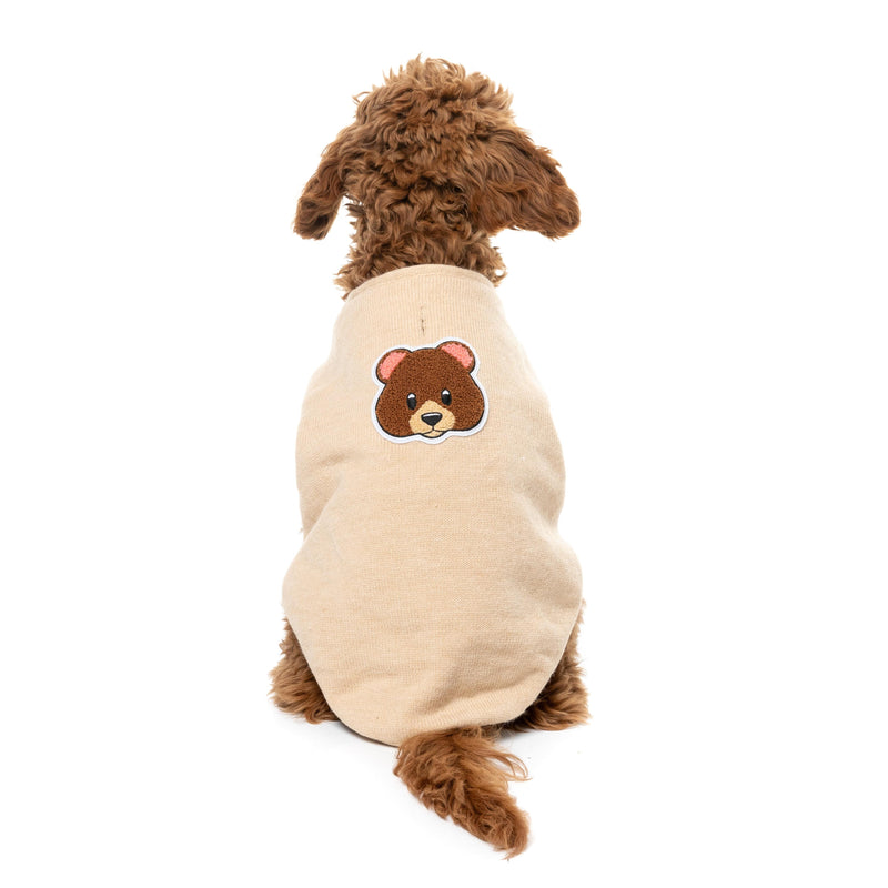 FuzzYard Dog Apparel Knit Pullover Beige Size 3