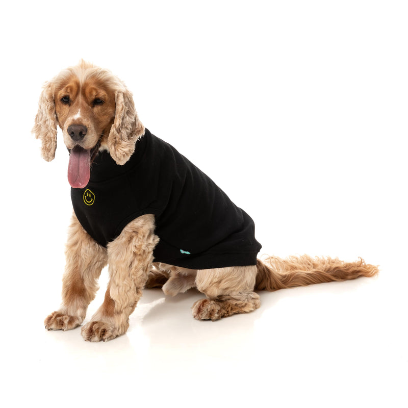 FuzzYard Dog Apparel Smiley Sweater Black Size 6 ^+^