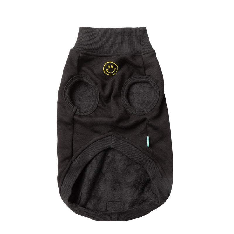 FuzzYard Dog Apparel Smiley Sweater Black Size 7 ^+^
