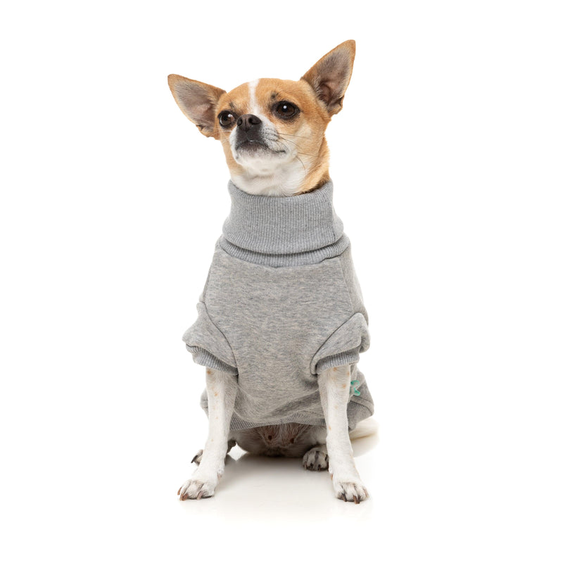 FuzzYard Dog Apparel Stevie 25 Sweater Grey Size 1 ^+^-Habitat Pet Supplies