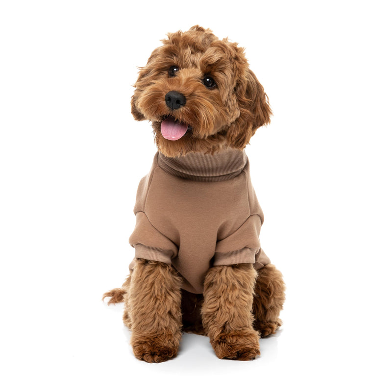 FuzzYard Dog Apparel Stevie Sweater Latte Size 7-Habitat Pet Supplies
